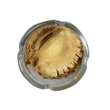 High quality 10-60um Super flash Golden Pearl Pigment Crystal Mica Powder for Paints Plastics Cosmetics Furniture Buddha